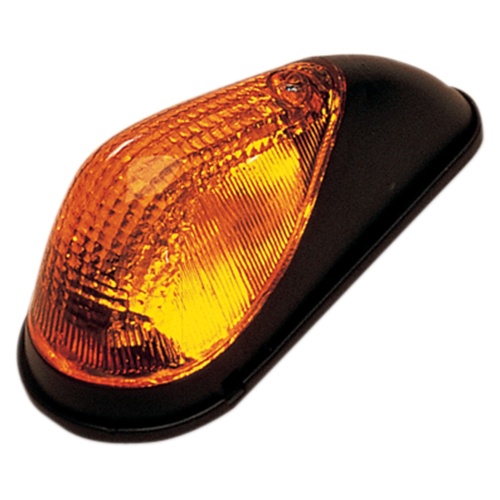 K&S Technologies - K&S Technologies Mini Wing Marker Lights - Black/Amber Lens - Dual Filament - 25-8083