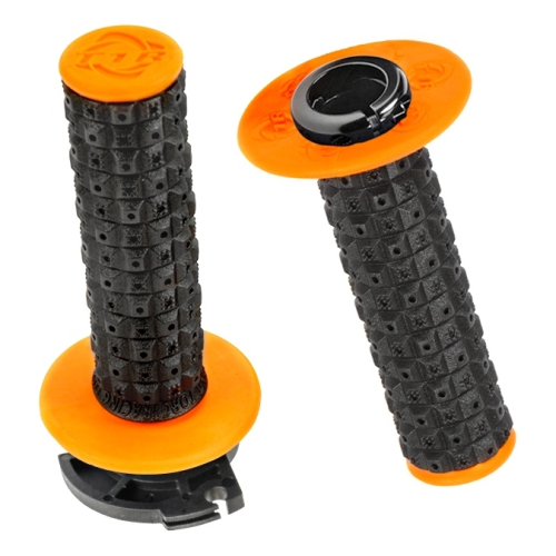 TORC1 Racing - TORC1 Racing Defy Enduro MX Grips - Black/Orange - 2650-0205