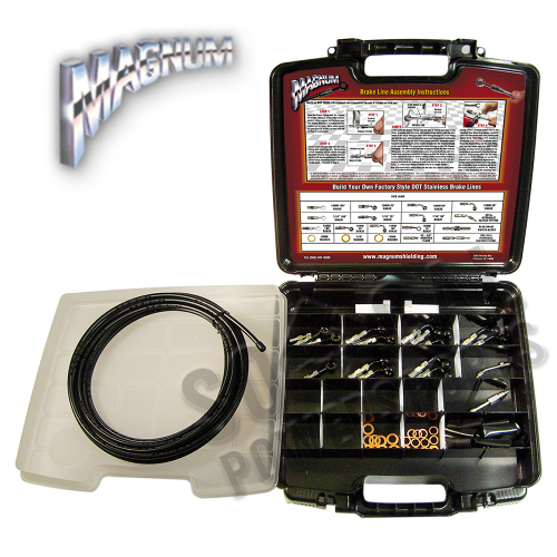Magnum - Magnum Build Your Own Brake Line Deluxe Builder Kit - Black - 499001