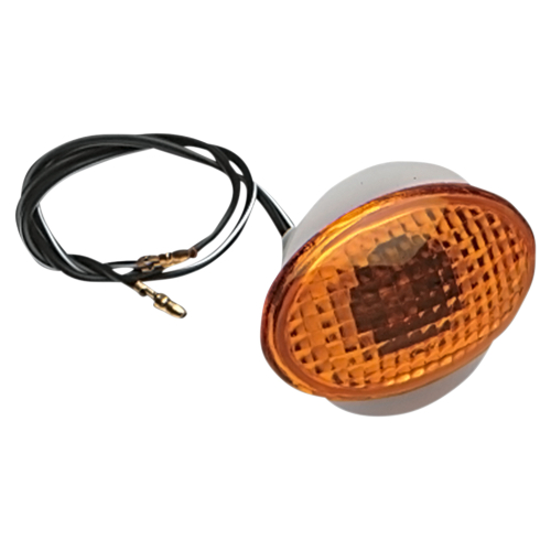 K&S Technologies - K&S Technologies Flush Mount Marker Lights - Flat Oval Small/Amber Lens - Single Filament - 25-8270