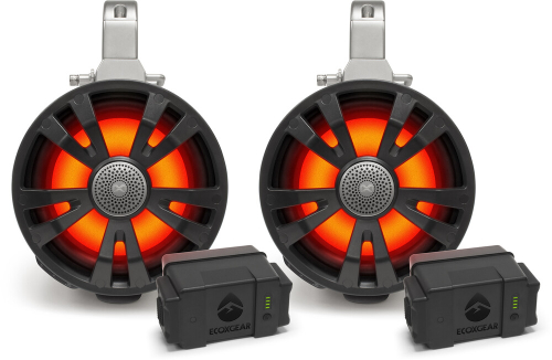 ECOXGEAR - ECOXGEAR 2-Pack Tower Speakers 4 - 8in. - Black - SEI-ETAMPBAT7701