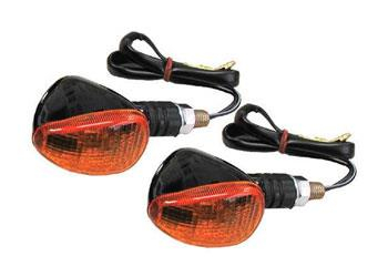 K&S Technologies - K&S Technologies Compact Universal Turn Signal Kit - Front - Black - 25-8405S