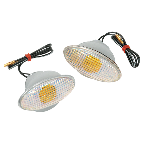 K&S Technologies - K&S Technologies Flush Mount Marker Lights - Flat Oval Medium/Rainbow Lens - Single Filament - 25-8278
