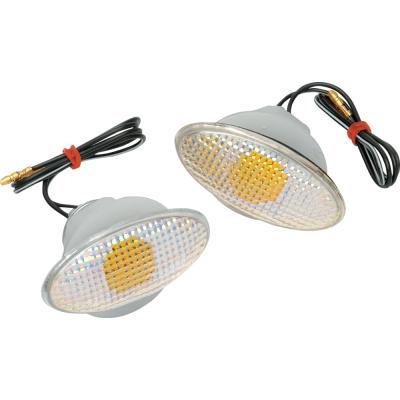 K&S Technologies - K&S Technologies Flush Mount Marker Lights - Flat Oval Large/Rainbow Lens - Single Filament - 25-8279