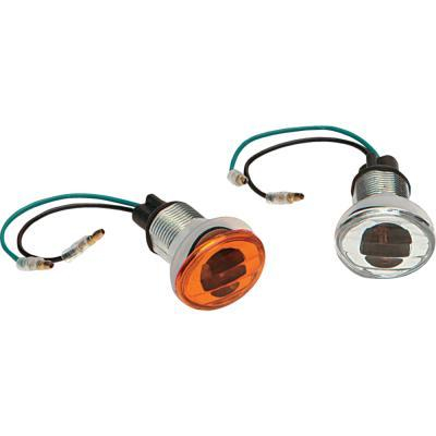 K&S Technologies - K&S Technologies Flush Mount Marker Lights - Flat Oval Mini/Rainbow Lens Single Filament - 25-8282