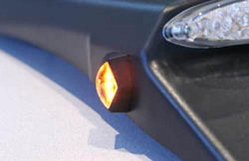 K&S Technologies - K&S Technologies LED Stealth Flush Mount Marker Lights - Black/Amber Lens - 25-8999