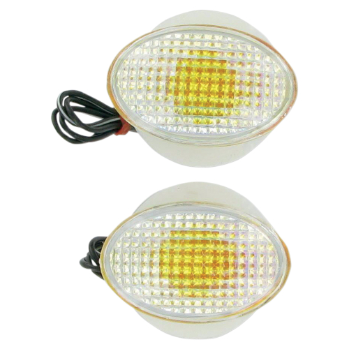 K&S Technologies - K&S Technologies Flush Mount Marker Lights - Flat Oval Small/Rainbow Lens - Single Filament - 25-8277