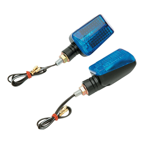 K&S Technologies - K&S Technologies Mini-Stalk Marker Lights - Black with Blue Lens - 25-8041