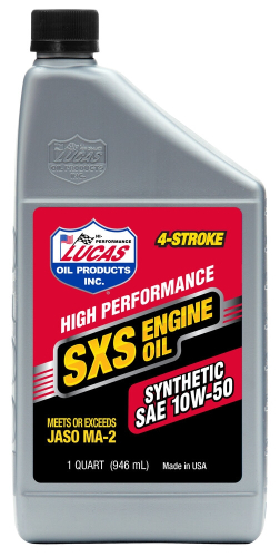 Lucas Oil - Lucas Oil SXS Synthetic Engine Oil - 10W50 - 1qt. - 11212