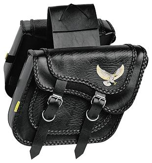 Willie & Max - Willie & Max Black Magic Compact Slant & Super Slant Saddlebags - Super Slant - SB736-05