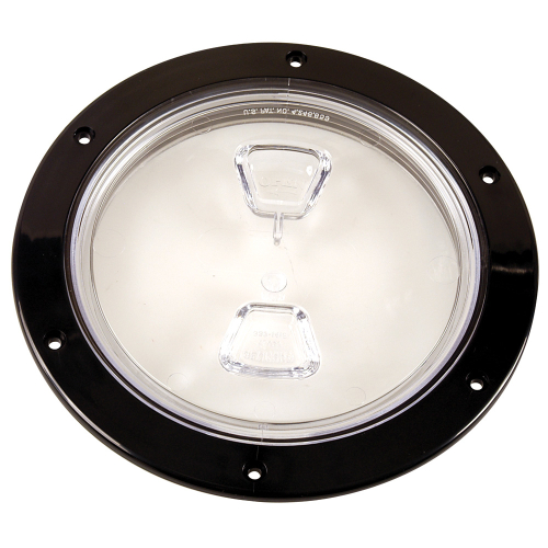 Beckson Marine - Beckson  6" Clear Center Screw-Out Deck Plate - Black