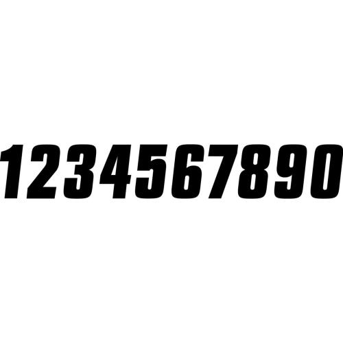 Factory Effex - Factory Effex Factory Number 4in. - No.0 - Black - 08-90000-09