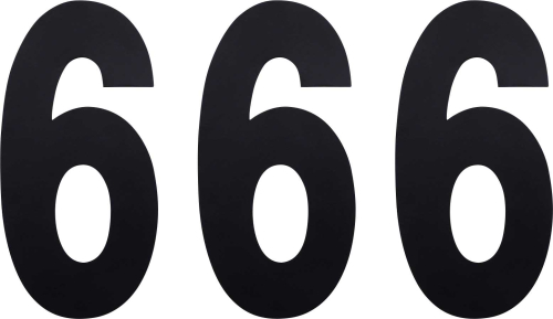 Factory Effex - Factory Effex Standard Numbers 6in. - Black - No. 6 - 02-4456