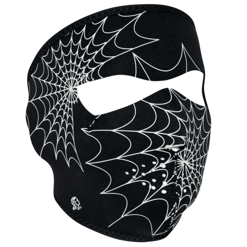 Zan Headgear - Zan Headgear Full Face Mask - WNFM057G - Spider Web Glow in the Dark - OSFM