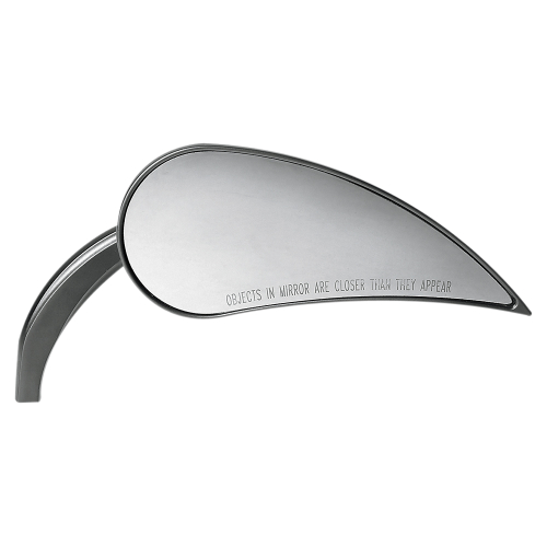 Arlen Ness - Arlen Ness Micro Die-Cast Rad III Teardrop Right Mirror - Die-Cast Stem - Black - 13-093