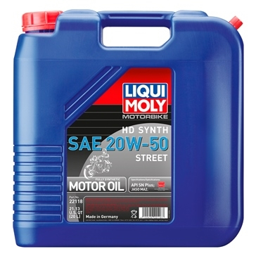 Liqui Moly - Liqui Moly 4T HD Synthetic Sport Street Motor Oil - 20W-50 - 20L - 22118