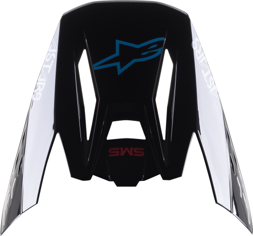 Alpinestars - Alpinestars Visor for S-M5 Bond Helmets - Black/Cyan Glossy - 8983422-1281-OS