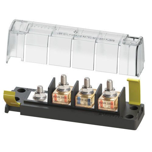 Blue Sea Systems - Blue Sea 5196 MRBF Surface Mount 3 Circuit Fuse Block - Common Source