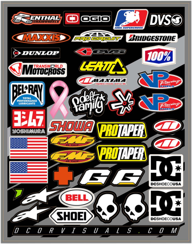 DCOR - DCOR Decal Sheet for Helmets - 40-90-104