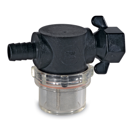 Shurflo by Pentair - Shurflo by Pentair Swivel Nut Strainer - 1/2" Barb Inlet - Clear Bowl
