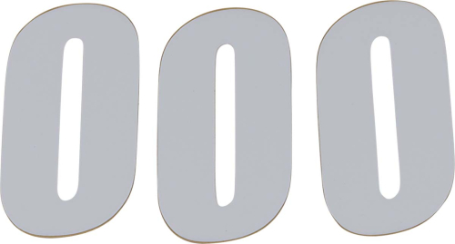 DCOR - DCOR Individual Numbers 4in. - No.0 - White - 45-14-0