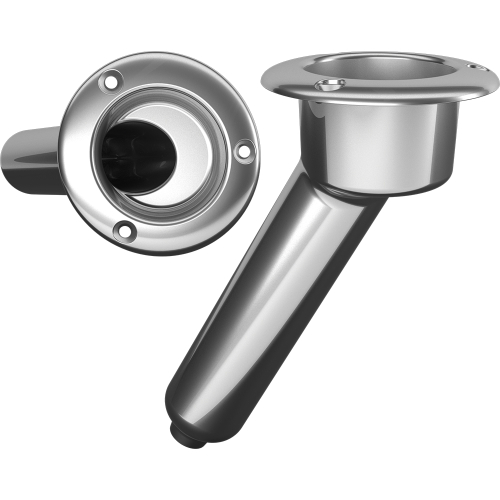 Mate Series - Mate Series Stainless Steel 30&deg; Rod &amp; Cup Holder - Drain - Round Top