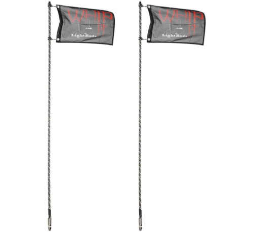 Whip-It - Whip-It Premium Bluetooth RGB Light Rods - Pair - Black - 5ft. - SB-RGBBT-152