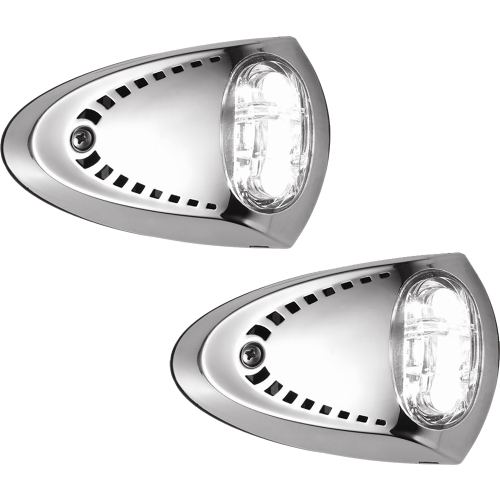 Attwood Marine - Attwood LED Docking Lights - Stainless Steel - White LED - Pair