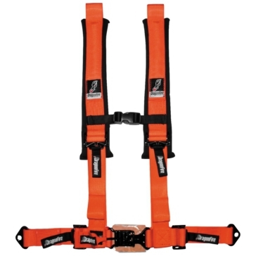 Dragonfire Racing - Dragonfire Racing 4-Point H-Style Harness - Orange - 2in, - 521405