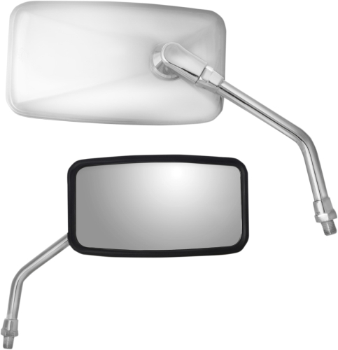 Parts Unlimited - Parts Unlimited Stainless Steel Rectangular Mirror - Standard - 0640-0974