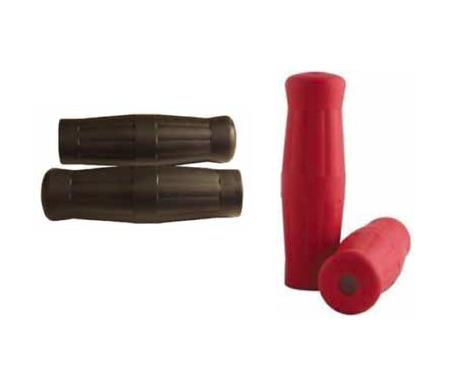 Emgo - Emgo Coke Bottle Style Grip Set for 1in. Handlebars - White - 42-56541