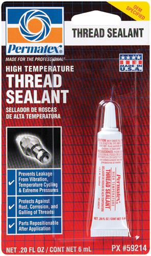 Permatex - Permatex High Temperature Thread Sealant - 6 ml Tube - 59214