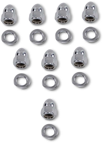 Drag Specialties - Drag Specialties Chrome Acorn Cylinder Base Nut Set - MK228