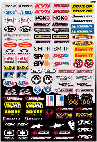 Factory Effex - Factory Effex Sponsor Stickers - Micro Kit - 10-68014