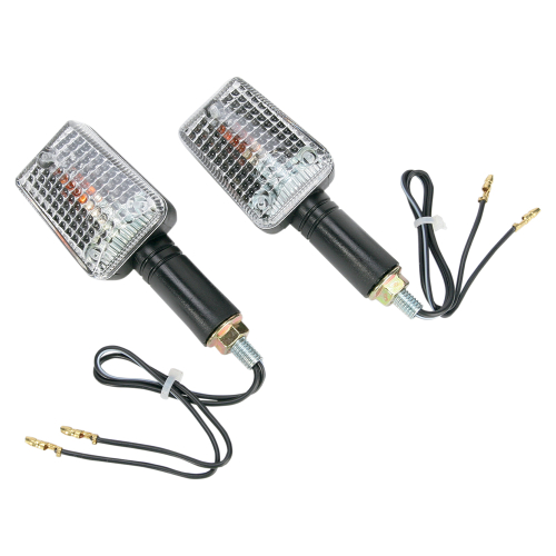 K&S Technologies - K&S Technologies Long-Stem Mini-Stalk Marker Lights - Black with Clear Lens - 25-8131