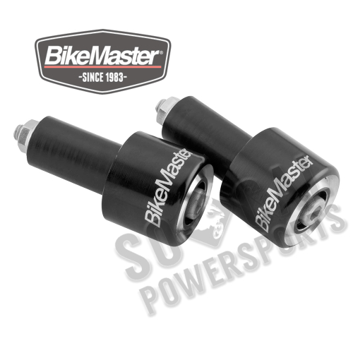 BikeMaster - BikeMaster Anodized Aluminum Billet Bar Ends - Black - 152127