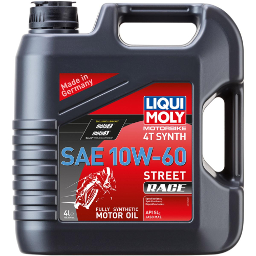 Liqui Moly - Liqui Moly 4T Synthetic Street Race Motor Oil - 10W-60 - 20L - 20303