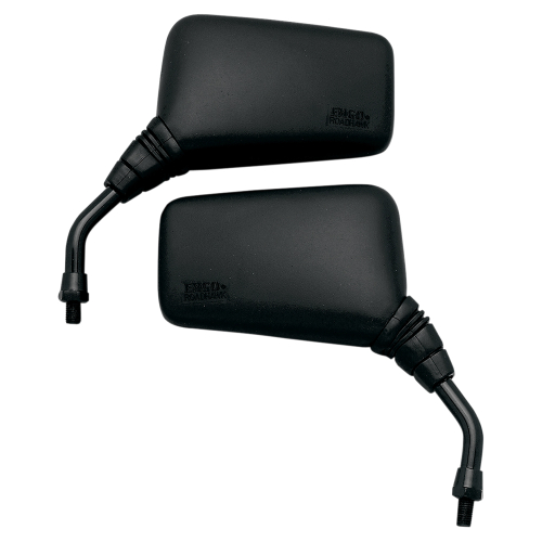 Emgo - Emgo Universal Rectangular Mirror - Roadhawk -  5in. Stem -  Black - 10mm Thread - Both - 20-25100