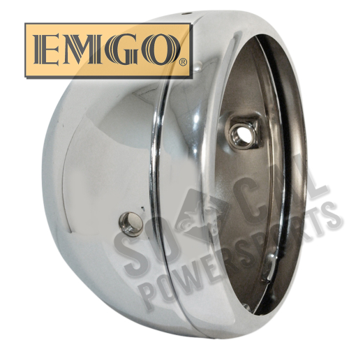 Emgo - Emgo 5 3/4in. Lucas Style Side Mount Headlight Shell - Chrome - 66-65073
