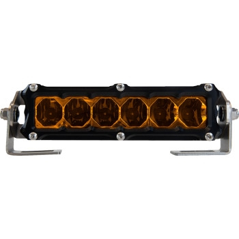 Heretic Studio - Heretic Studio 6-Series Light Bar - 6in. (7in. x 2in. x 1.5in.) - Black Flood Light with Amber Lens - 50604