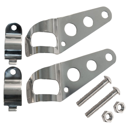 Emgo - Emgo Stainless Steel Headlamp Mounts - 66-35801