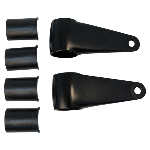 Emgo - Emgo Cast Aluminum Headlamp Mounting Brackets - Satin Black - 66-35832