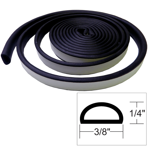 TACO Marine - TACO Weather Seal - 10'L x &#188;"H x &#8540;"W - Black