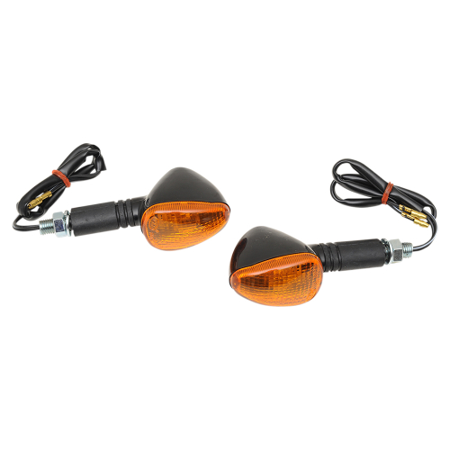 K&S Technologies - K&S Technologies Compact Flexible Marker Lights - Black/Amber Single Filament - 25-8400