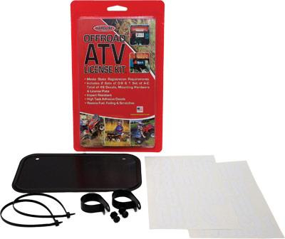 Hardline - Hardline ATV License/Registration Kit - Black Aluminum Kit - 2342B