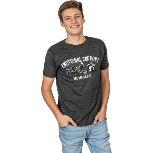 Tecmate - Tecmate Emotional Support for Riders T-Shirt - TA-234CH - Charcoal Heather - Medium