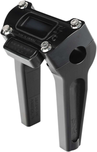 Thrashin Supply Company - Thrashin Supply Company Straight Handlebar Riser Kit with Gauge Cutout - 6in. - Anodized Black - TSC-6025-1