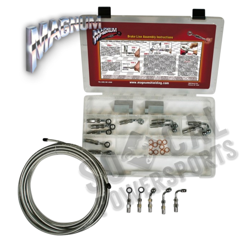 Magnum - Magnum Build Your Own Brake Line Basic Builder Kit - Chrome - 399005