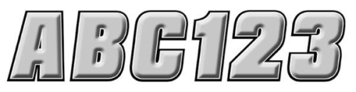 Hardline - Hardline Snowmobile ID Kit - Silver/Black - SIBLK500