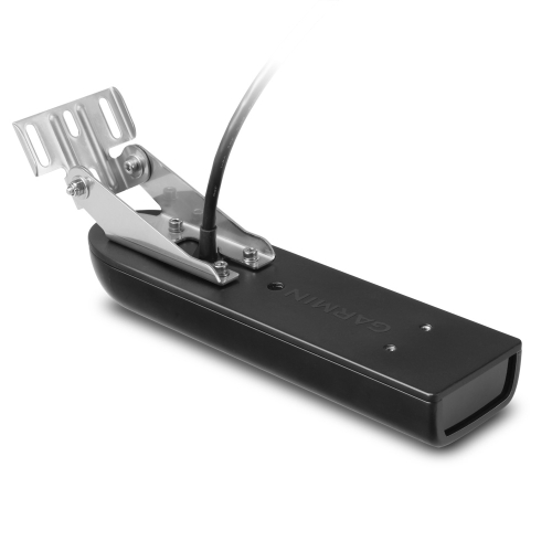 Garmin - Garmin GT21-TM Transom Mount Transducer, Traditional 600W, 50/200kHz, ClearV&uuml; CHIRP 500W, 260 &amp; 455kHz